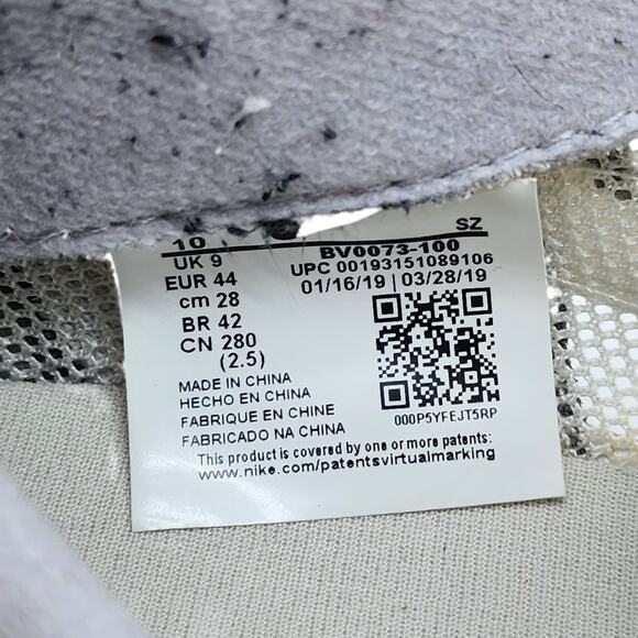 Nike LDWaffle Sacai Summit BV0073-100 Mesh Suede White Wolf Grey 10 - Preowned - Picture 10 of 11